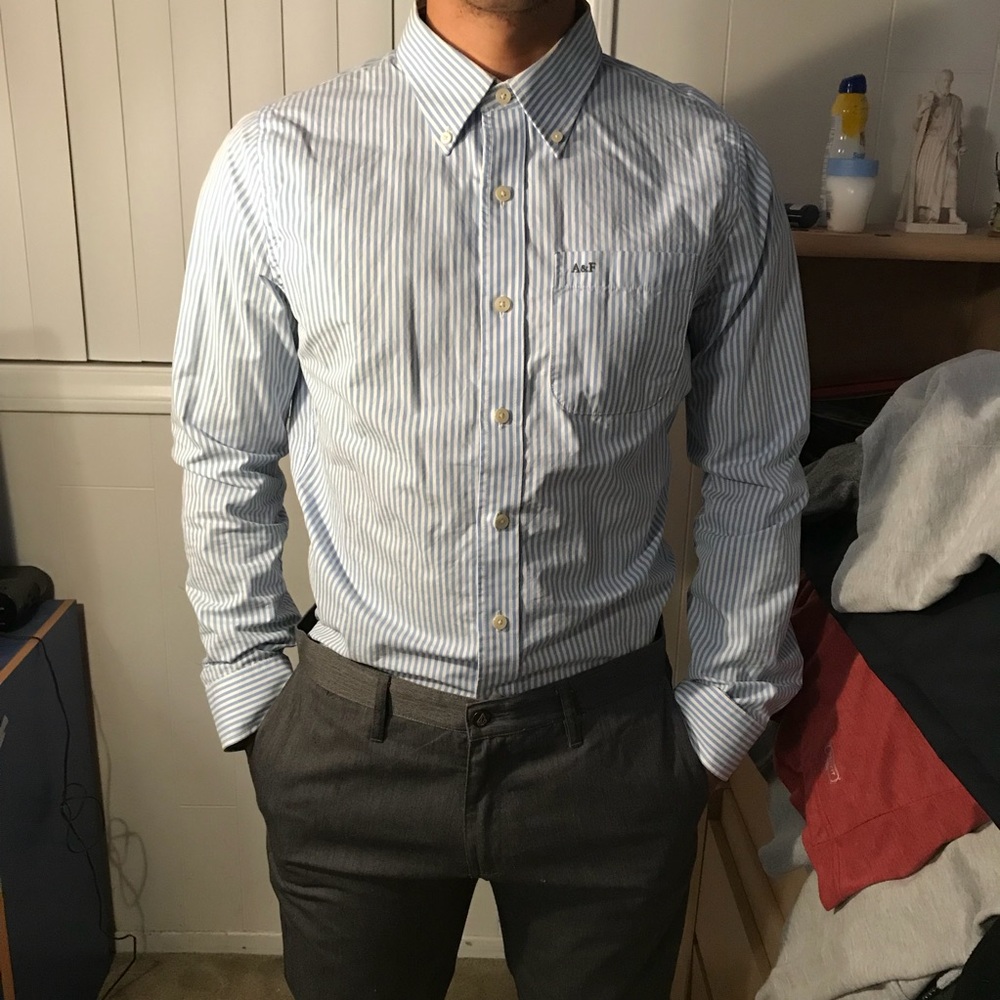 Abercrombie Striped Dress Shirt